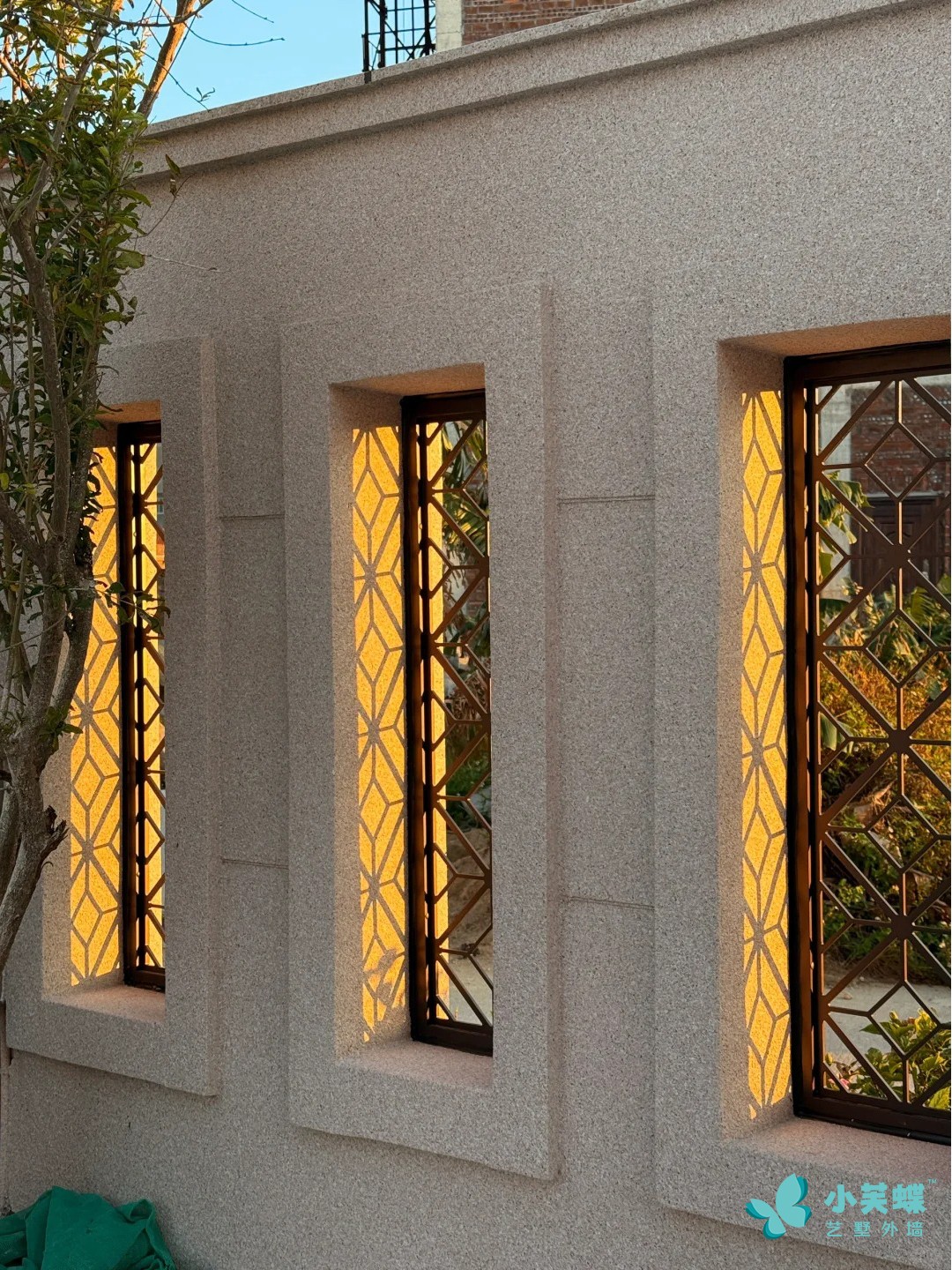 小芙蝶荔枝石外墻漆，比天然石材更耐候更好看，鄰居都羨慕